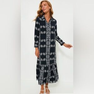 HYACINTH HOUSE
Navy Floral Miller Maxi Shirt Dress